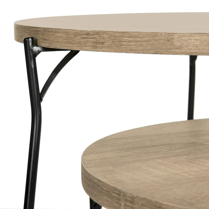 SAFAVIEH Marleen Table d'appoint empilable du milieu du siècle - 48x48x53 cm