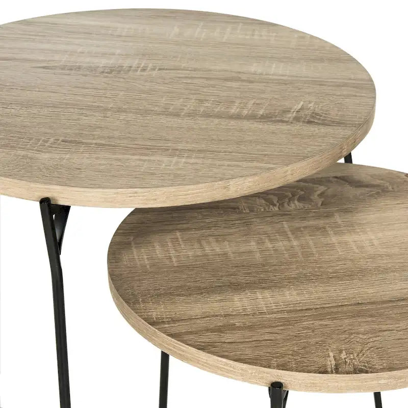 SAFAVIEH Marleen Table d'appoint empilable du milieu du siècle - 48x48x53 cm