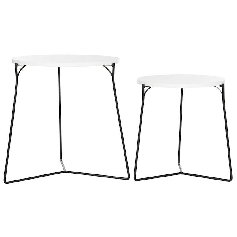 SAFAVIEH Marleen Table d'appoint empilable du milieu du siècle - 48x48x53 cm