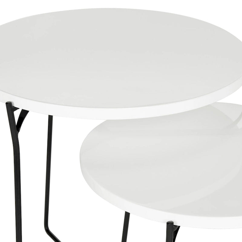 SAFAVIEH Marleen Table d'appoint empilable du milieu du siècle - 48x48x53 cm