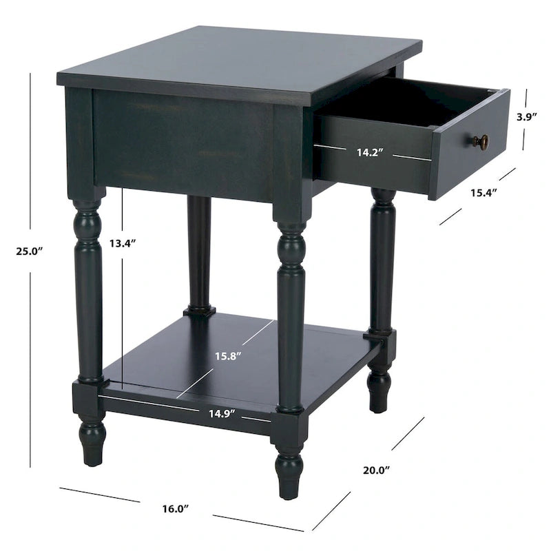 Table d'appoint Wendel SAFAVIEH - 20 x 16 x 25 - 20L x 16P x 25H