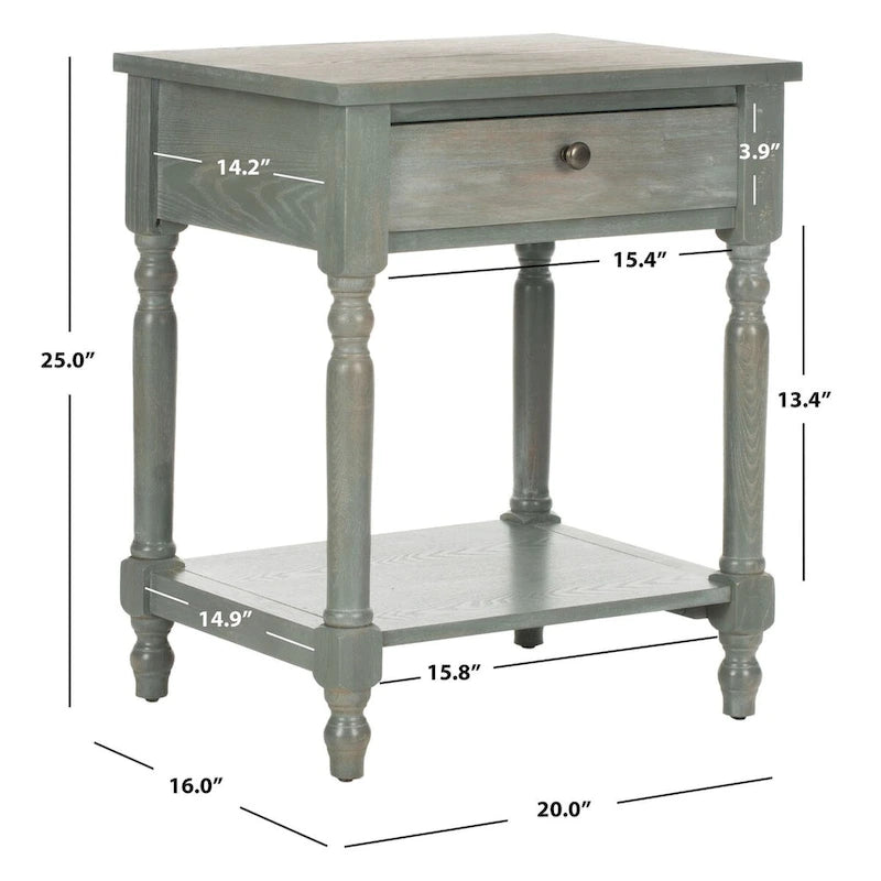 Table d'appoint Wendel SAFAVIEH - 20 x 16 x 25 - 20L x 16P x 25H