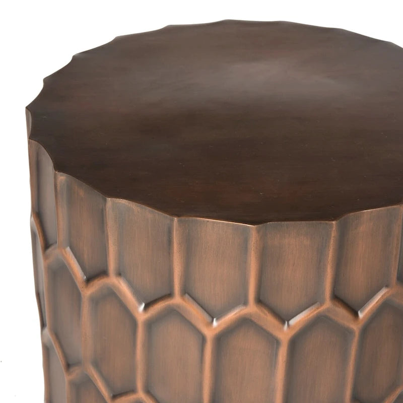 SAFAVIEH Thomasina Tables d'appoint en cuivre antique - 15 x 15 x 19,5 - 15Px15Lx20H
