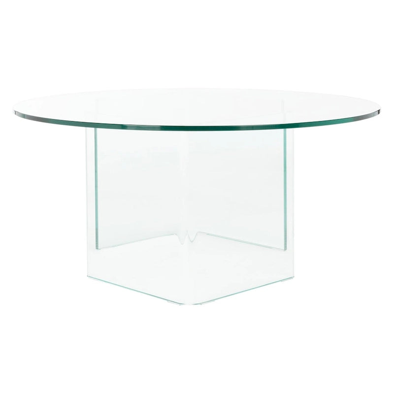 Table basse en verre trempé SAFAVIEH Annice - 35 L x 35 P x 16 H - 35Lx35Px16H