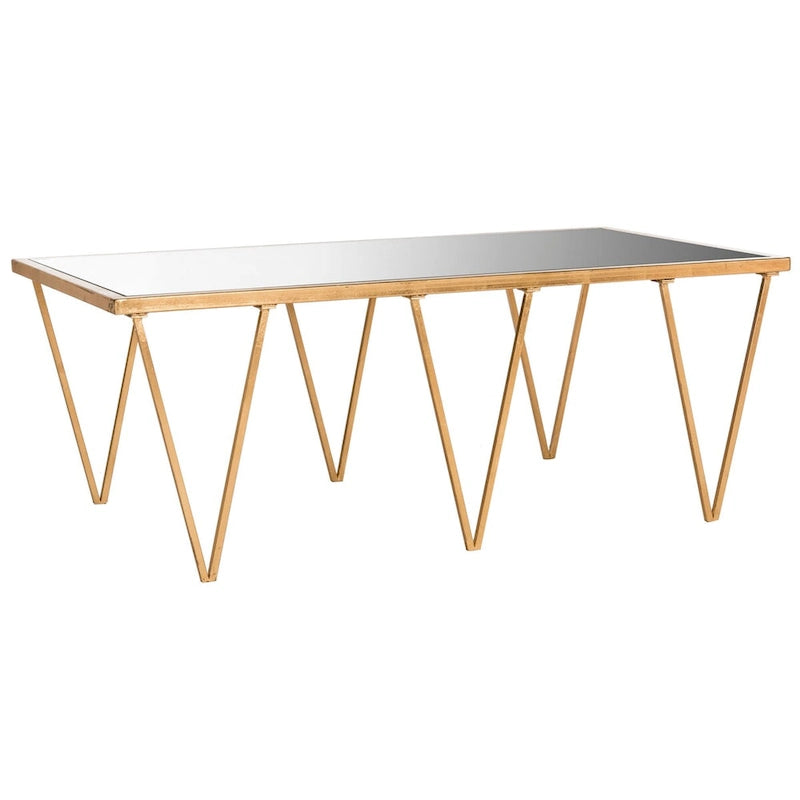Table basse SAFAVIEH Armida en feuille d'or antique – 48 x 18,3 x 27 – 48 larg. x 18 prof. x 27 haut.