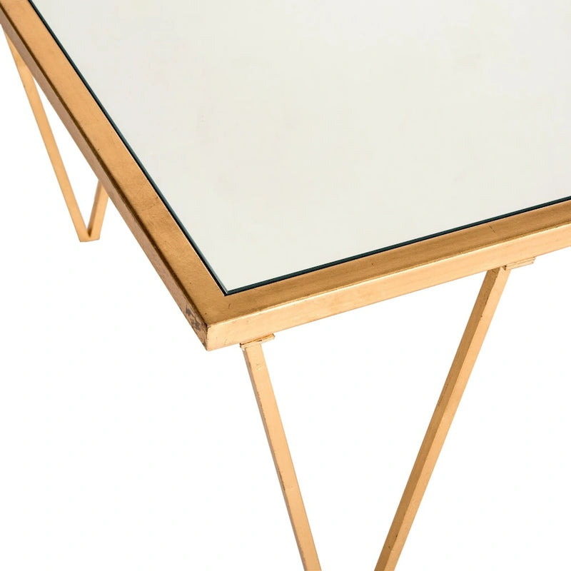 Table basse SAFAVIEH Armida en feuille d'or antique – 48 x 18,3 x 27 – 48 larg. x 18 prof. x 27 haut.
