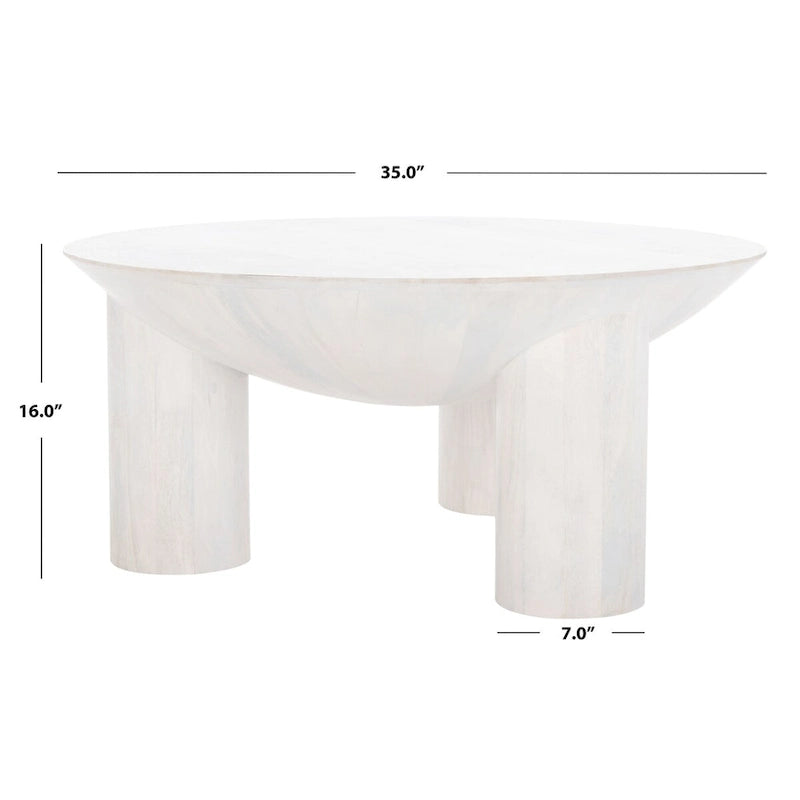 Table basse SAFAVIEH Couture Isavella en bois - 35 po L x 35 po P x 16 po H - 35Lx35Px16H