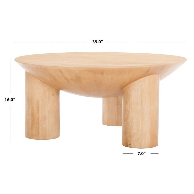 Table basse SAFAVIEH Couture Isavella en bois - 35 po L x 35 po P x 16 po H - 35Lx35Px16H