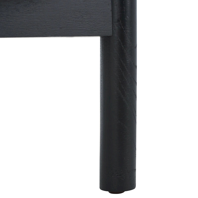 Table d'appoint Alberdine en rotin et verre SAFAVIEH Couture - 23 po larg. x 23 po prof. x 24 po haut. - 23 larg. x 23 prof. x 24 haut.