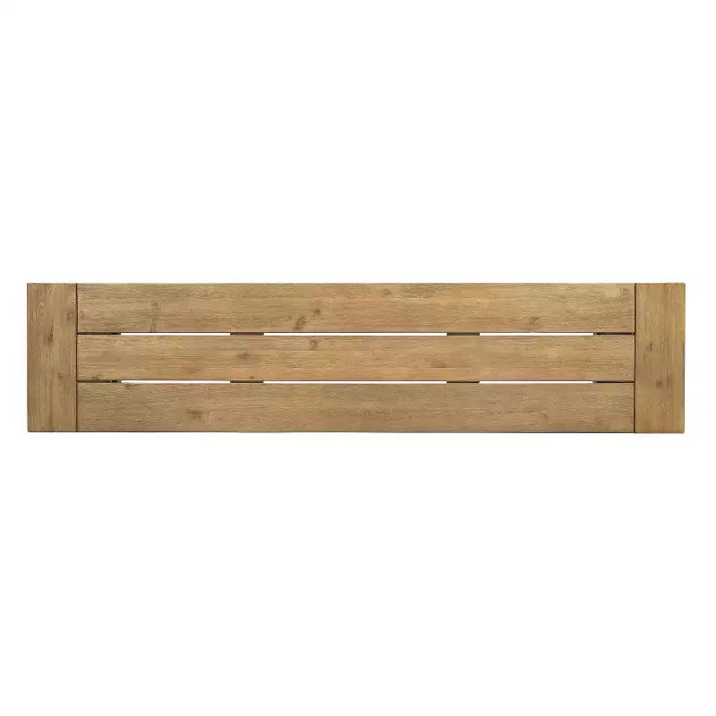 Banc de salle à manger d'extérieur en bois d'acacia GDFStudio Betteravia, gris brossé/acajou brossé