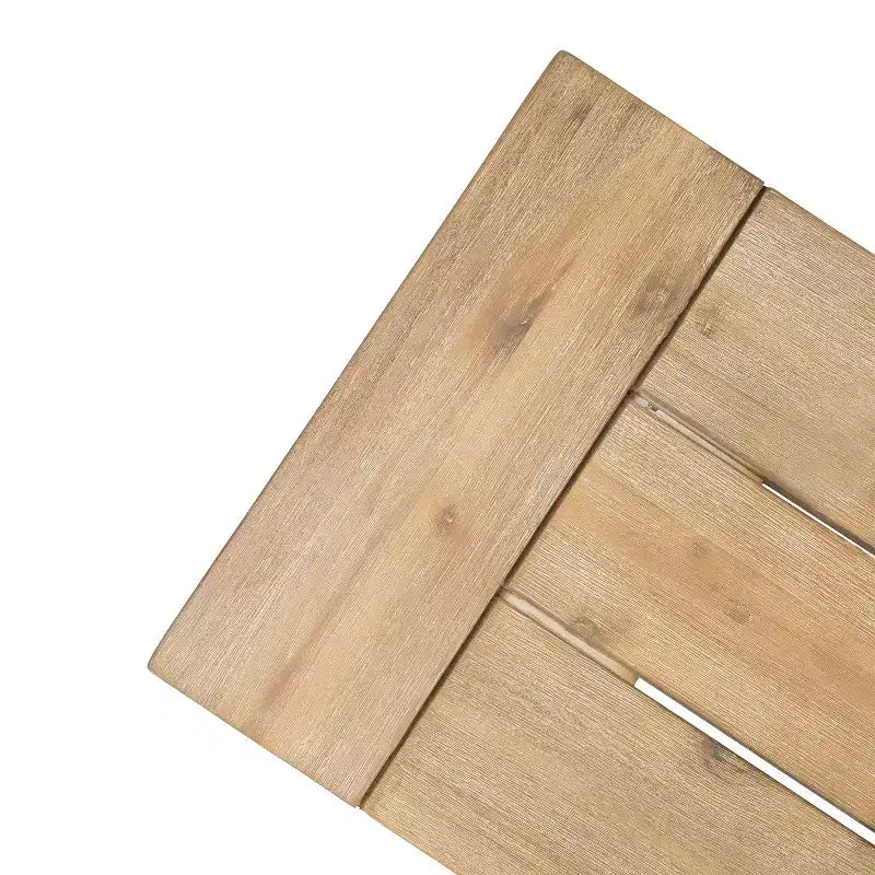 Banc de salle à manger d'extérieur en bois d'acacia GDFStudio Betteravia, gris brossé/acajou brossé