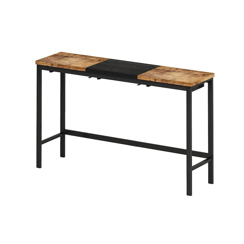 Ensemble de pub 4 pièces avec tabourets suspendus pratiques