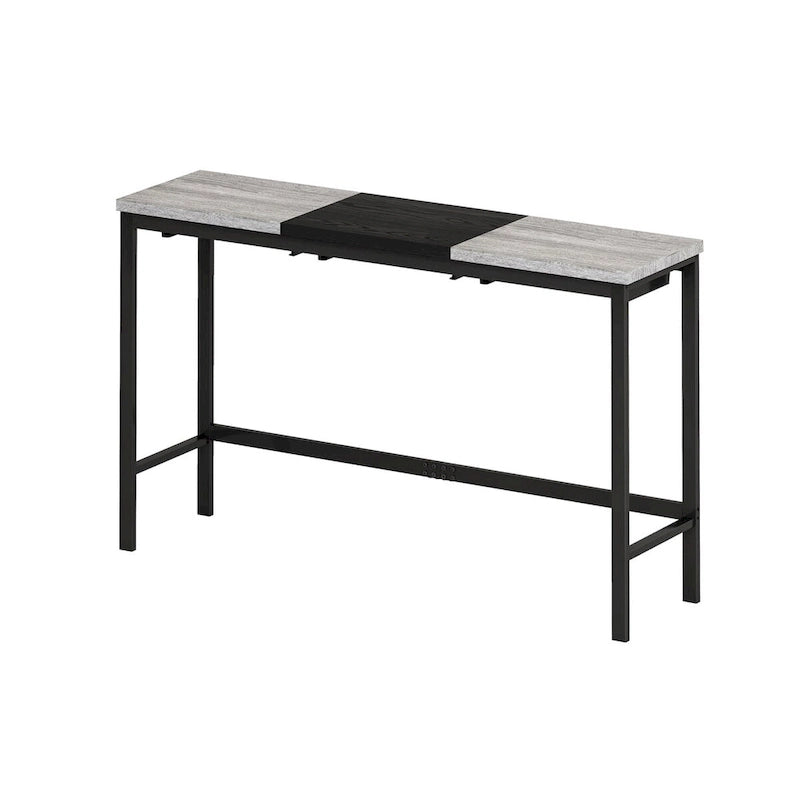 Ensemble de pub 4 pièces avec tabourets suspendus pratiques