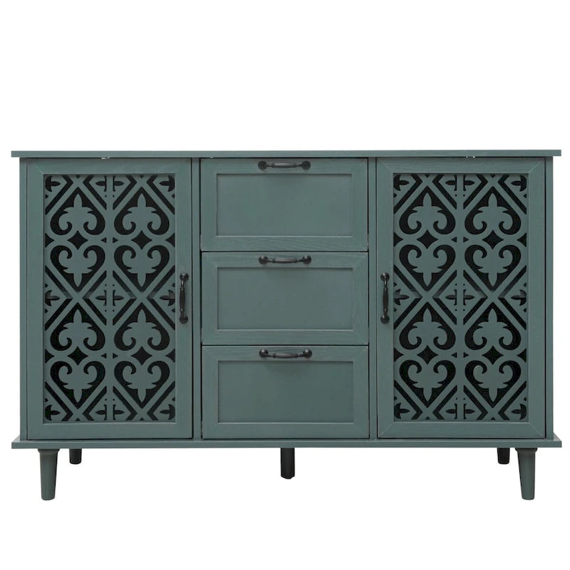 Meuble 2 Portes 3 Tiroirs Mobilier Américain Adapté pour Chambre - N/A
