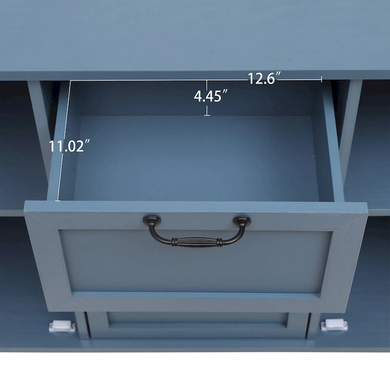 Meuble 2 Portes 3 Tiroirs Mobilier Américain Adapté pour Chambre - N/A