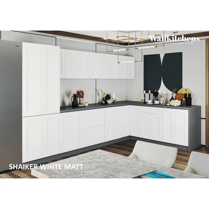 Cuisine Prestige Collection Blanc Mat Pied Largeur 3,35 m - 138x85