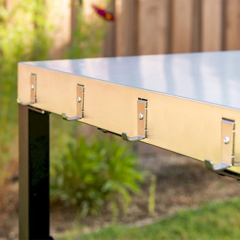 Chariot de préparation de barbecue Nexgrill en acier inoxydable avec double étagère