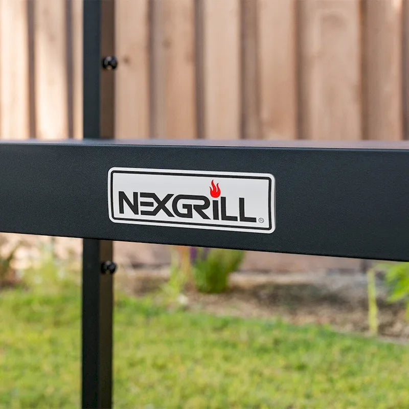 Chariot de préparation de barbecue Nexgrill en acier inoxydable avec double étagère