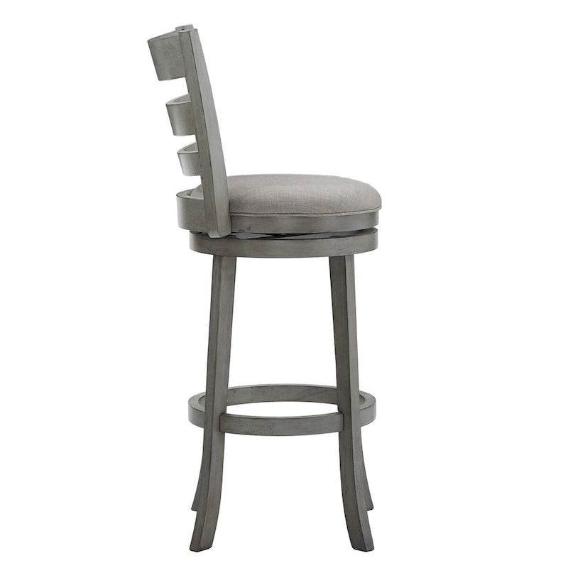 Tabouret de bar pivotant à dossier échelle Verona Linen par iNSPIRE Q Classic