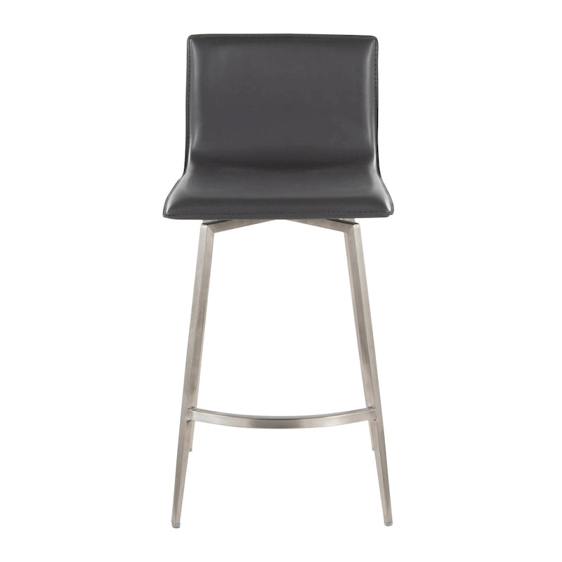 Tabouret de comptoir fixe Mara rembourré avec pivot, 26 po (Lot de 2) de Porch & Den