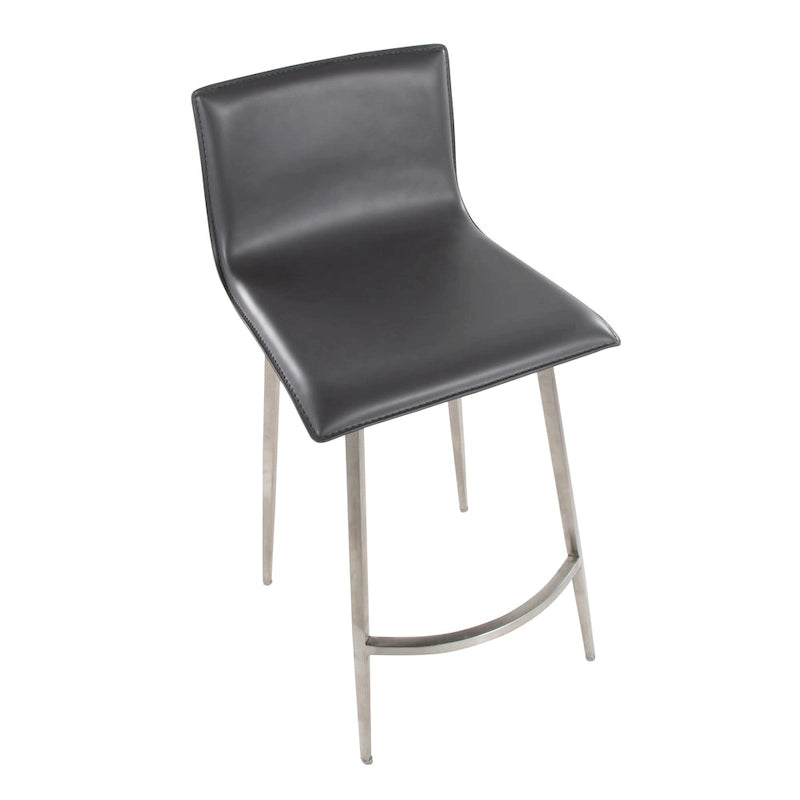 Tabouret de comptoir fixe Mara rembourré avec pivot, 26 po (Lot de 2) de Porch & Den