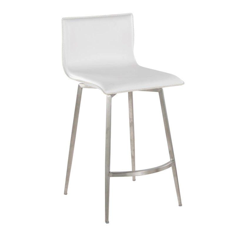 Tabouret de comptoir fixe Mara rembourré avec pivot, 26 po (Lot de 2) de Porch & Den
