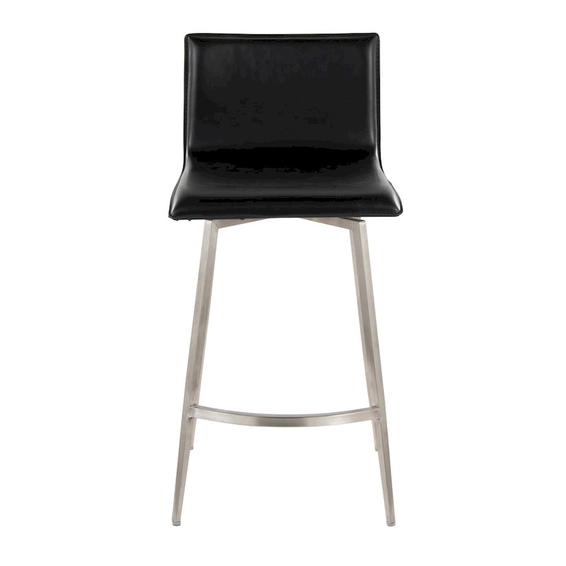 Tabouret de comptoir fixe Mara rembourré avec pivot, 26 po (Lot de 2) de Porch & Den