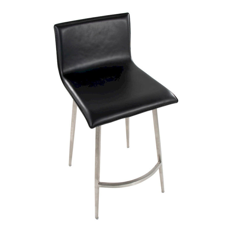 Tabouret de comptoir fixe Mara rembourré avec pivot, 26 po (Lot de 2) de Porch & Den