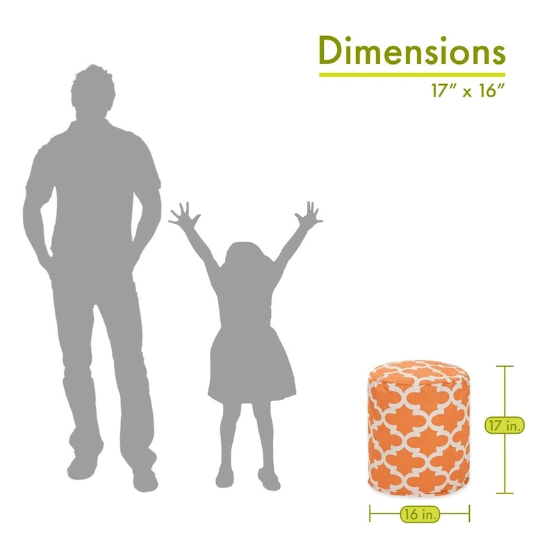 Poufs ottomans d'intérieur/extérieur Majestic Home Goods Trellis L 16 po x l 16 po x H 17 po