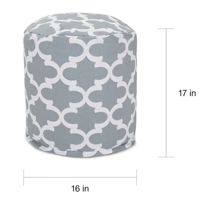 Poufs ottomans d'intérieur/extérieur Majestic Home Goods Trellis L 16 po x l 16 po x H 17 po