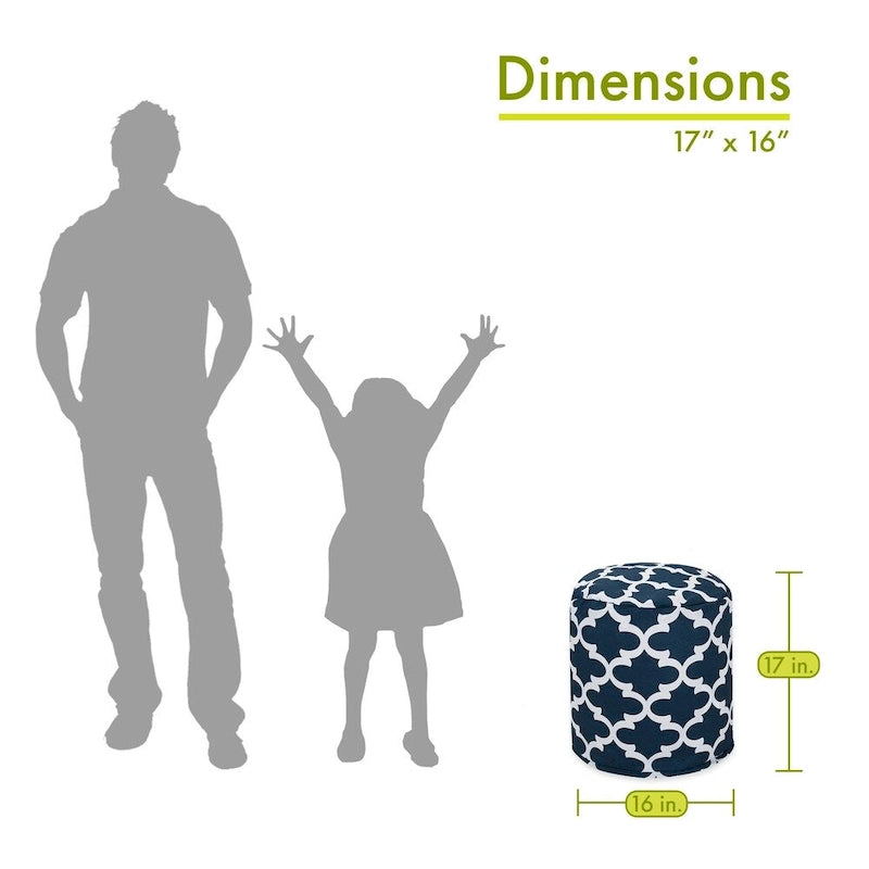 Poufs ottomans d'intérieur/extérieur Majestic Home Goods Trellis L 16 po x l 16 po x H 17 po