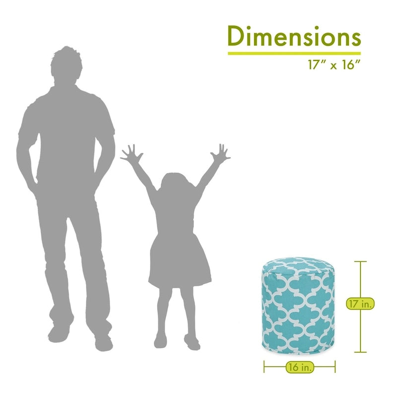Poufs ottomans d'intérieur/extérieur Majestic Home Goods Trellis L 16 po x l 16 po x H 17 po