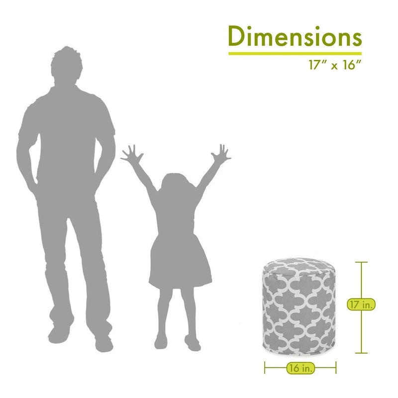 Poufs ottomans d'intérieur/extérieur Majestic Home Goods Trellis L 16 po x l 16 po x H 17 po