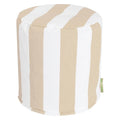 Pouf ottoman rayé vertical Majestic Home Goods intérieur/extérieur 16 L x 16 l x 17 H