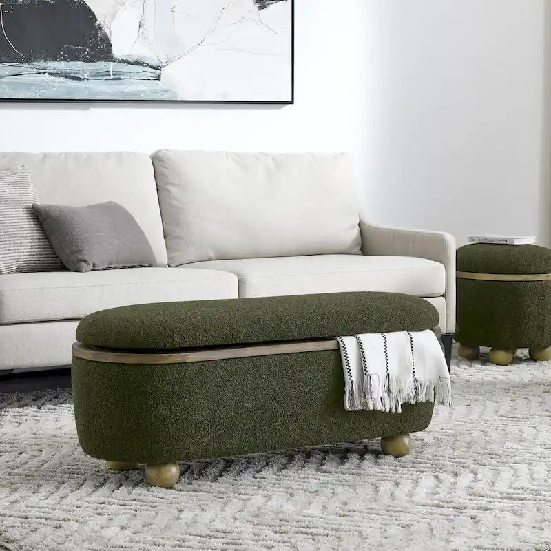 Banc de rangement ottoman, banc de lit ottoman rembourré avec rangement et assise, grand banc de rangement pour couvertures