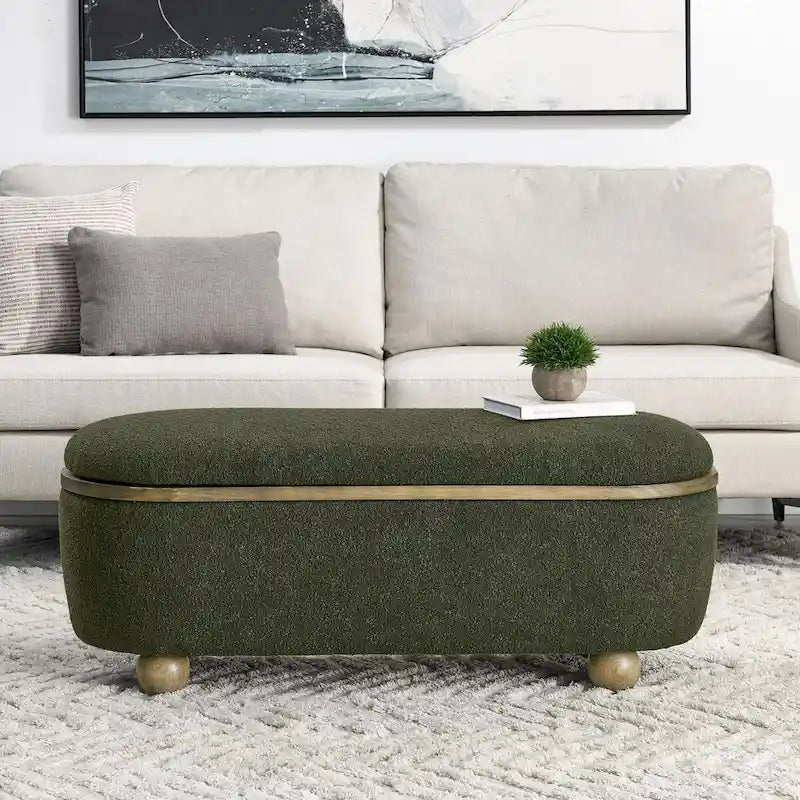 Banc de rangement ottoman, banc de lit ottoman rembourré avec rangement et assise, grand banc de rangement pour couvertures
