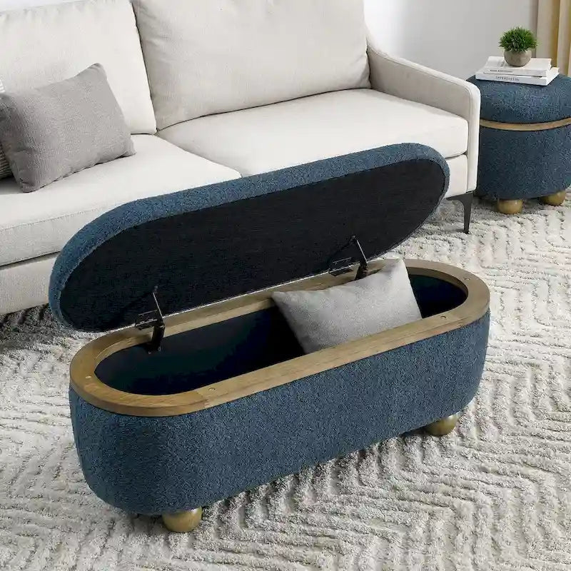 Banc de rangement ottoman, banc de lit ottoman rembourré avec rangement et assise, grand banc de rangement pour couvertures