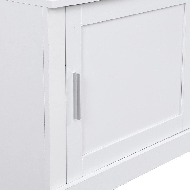 Meuble d'entrée 4 en 1 multifonctionnel avec porte-manteau et casiers à chaussures