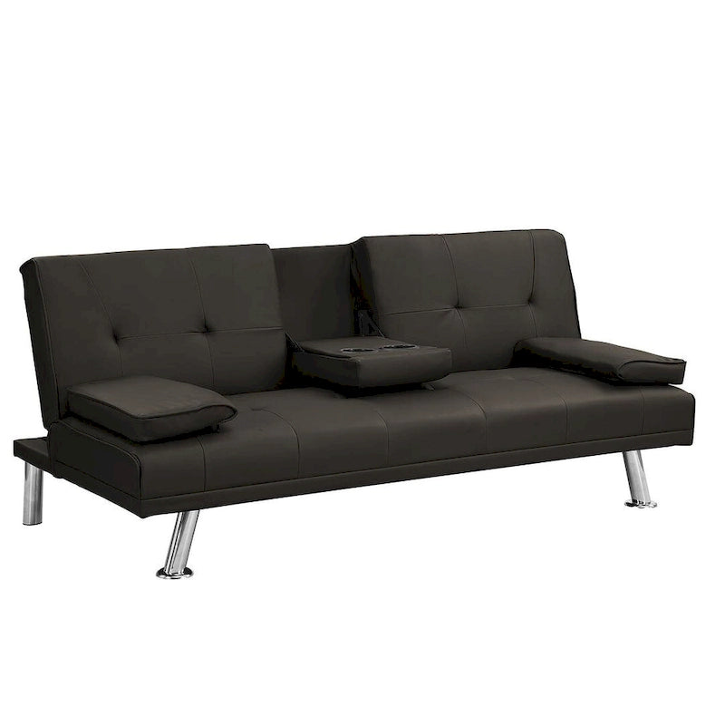 Canapé convertible moderne réglable - Canapé double inclinable en similicuir