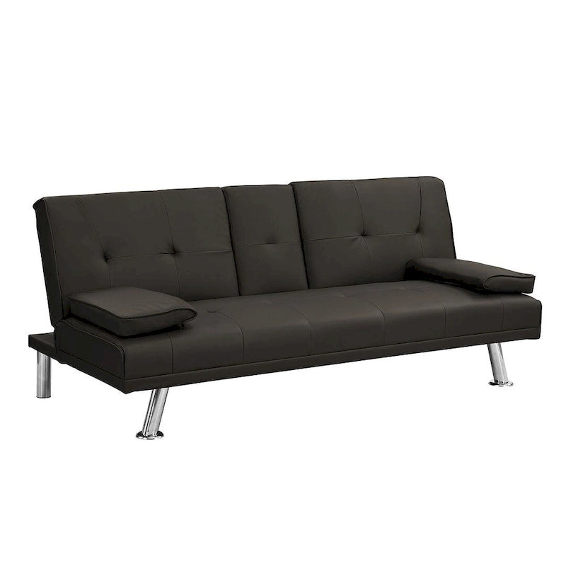 Canapé convertible moderne réglable - Canapé double inclinable en similicuir