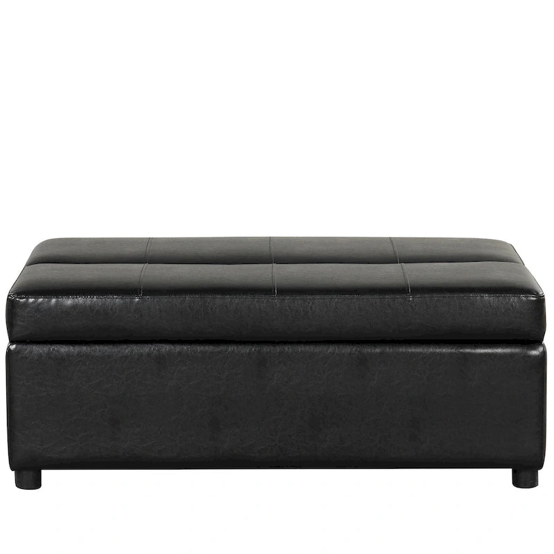 Lit d'appoint pliable ottoman convertible Twin Size avec matelas, canapé-lit rembourré en PU