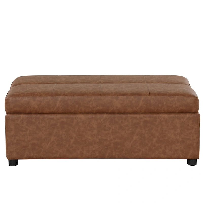 Lit d'appoint pliable ottoman convertible Twin Size avec matelas, canapé-lit rembourré en PU