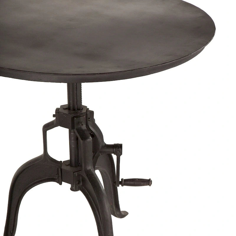 Table d'appoint à manivelle réglable en métal recyclé de World Interiors