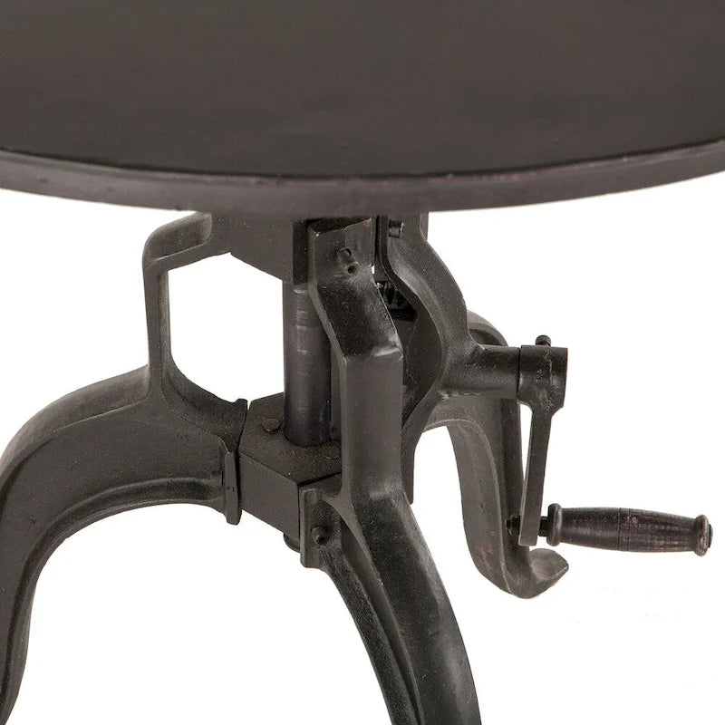 Table d'appoint à manivelle réglable en métal recyclé de World Interiors