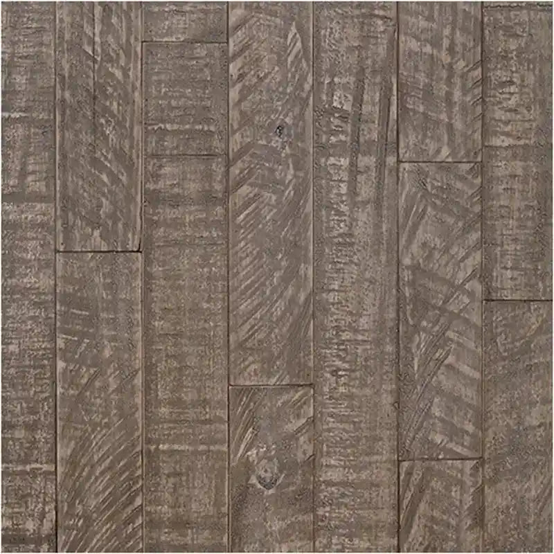 Table basse rectangulaire en bois avec piétement tréteau, marron et blanc antique