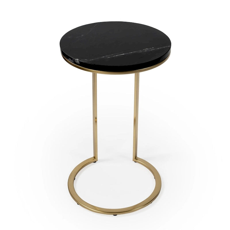 Table d'appoint Butler Shounderia en marbre noir
