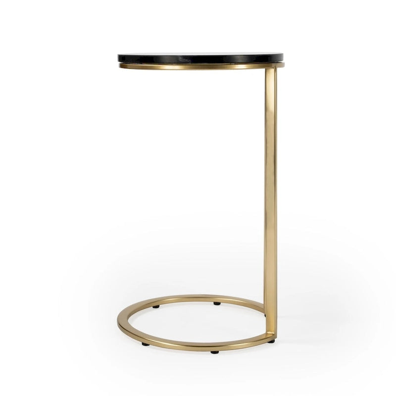 Table d'appoint Butler Shounderia en marbre noir