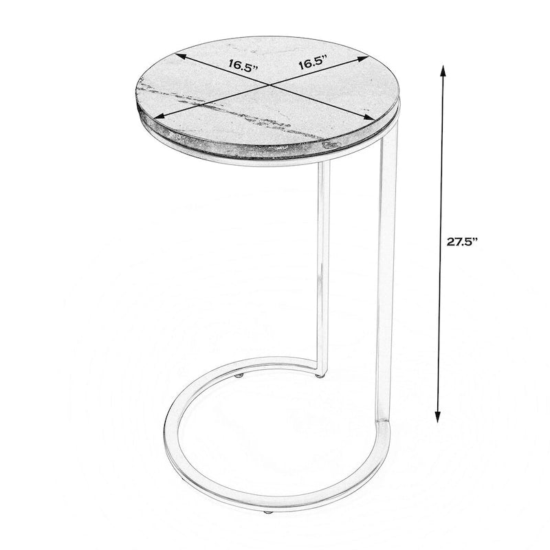 Table d'appoint Butler Shounderia en marbre noir