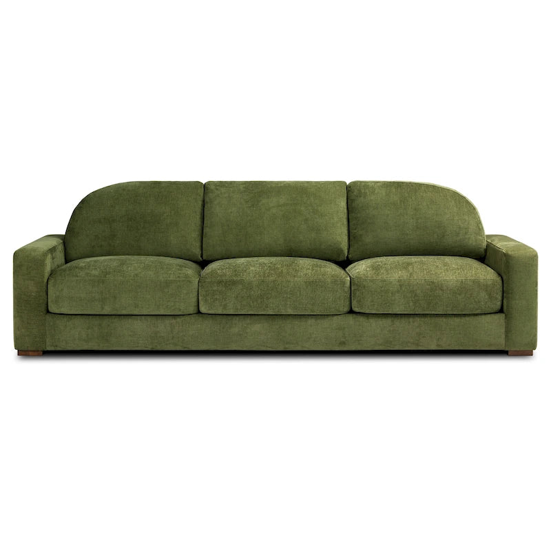 Canapé Poly & Bark Fano 99 en velours vert vieilli