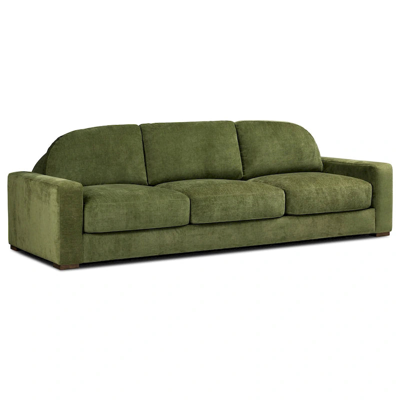 Canapé Poly & Bark Fano 99 en velours vert vieilli